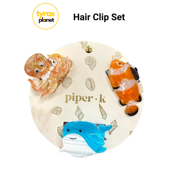 Piper K Accessories - Piper K Ocean Friends Hair Clip Accessories Set Octopus, Clownfish & Dolphin